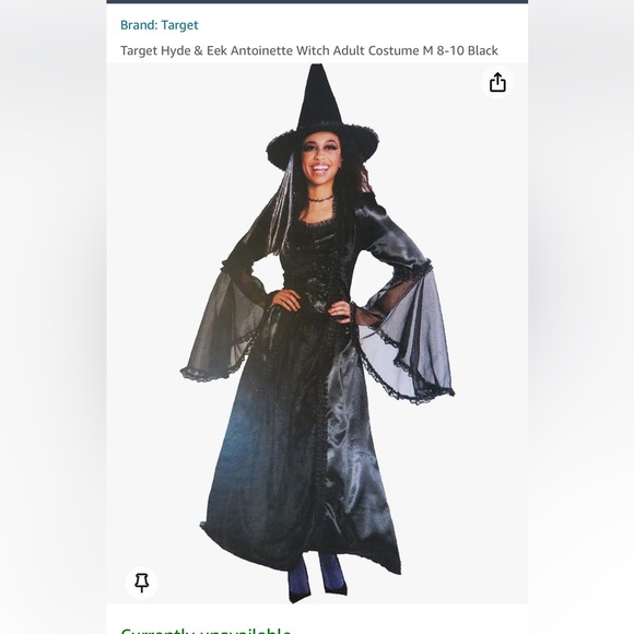 NWT Hyde & Eek! Antoinette Witch DRESS| Size…M. HALLOWEEN plus FREE HAT! - Picture 2 of 2
